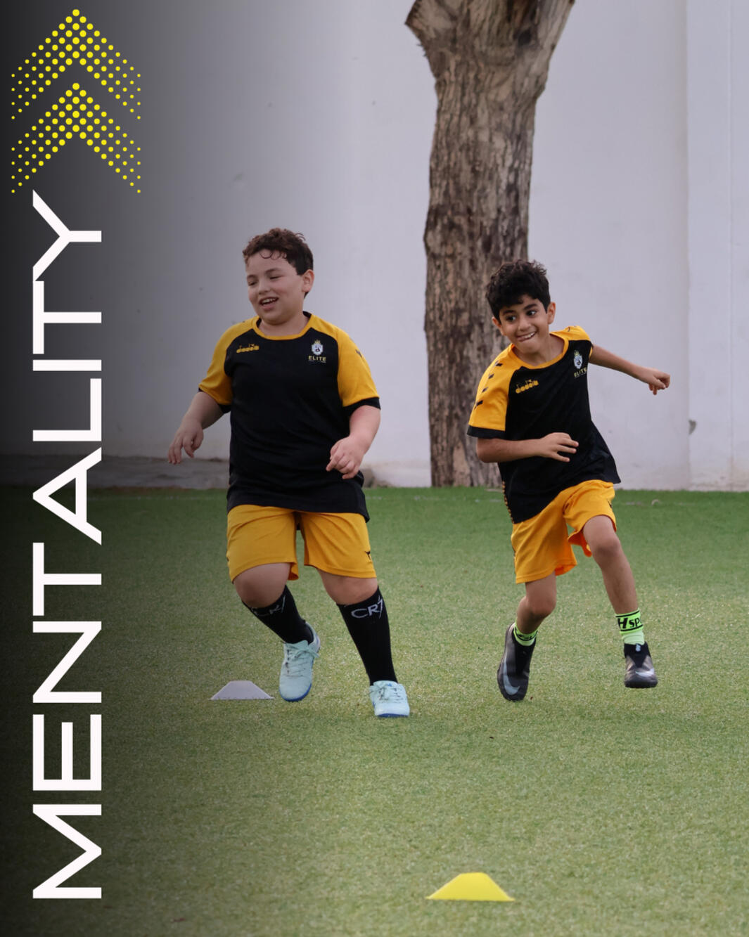 Kids running around and taking part in a fitness activity